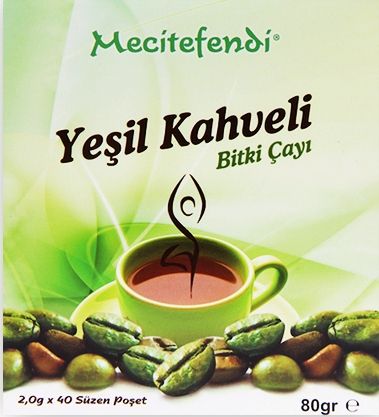 MECİTEFENDİ YEŞİL KAHVELİ BİTKİ ÇAYI(SÜZEN POŞET)40LI