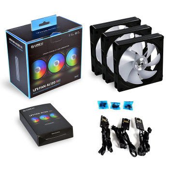 LIAN LI UNI FAN AL120 BLACK 3x120 MM RGB KASA FANI