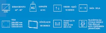 PLUS APARAT HA-3265 32''-65'' HAREKETLİ ASKI APARATI