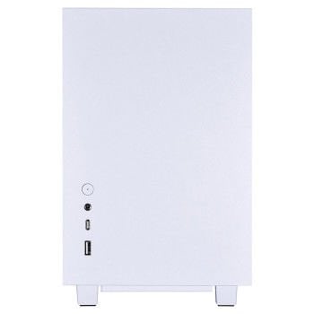 LIAN LI Q58W4 Beyaz Riser Kablolu Mesh Tamperli Cam MINI ITX KASA