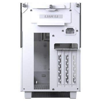LIAN LI Q58W4 Beyaz Riser Kablolu Mesh Tamperli Cam MINI ITX KASA