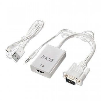 INCA IVTH-02 VGA>HDMI ÇEVİRİCİ  USB+SES KABLOSU