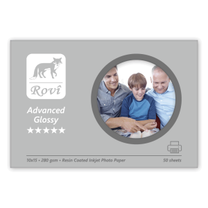 Rovi Advanced Glossy (Parlak) 10x15 Fotoğraf Kağıdı 280gr - 50 Yaprak