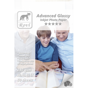 Rovi Advanced Glossy (Parlak) A3 Fotoğraf Kağıdı 280gr - 50 Yaprak