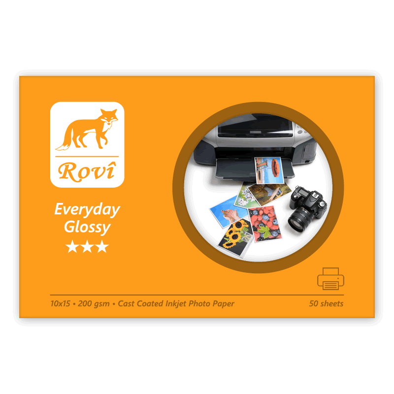 Rovi Everyday Glossy (Parlak) 10x15 Fotoğraf Kağıdı 200gr - 100 Yaprak