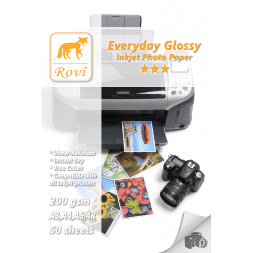 Rovi Everyday Glossy (Parlak) A3 Fotoğraf Kağıdı 200gr - 50 Yaprak