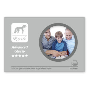 Rovi Advanced Glossy (Parlak) A5 (15x21) Fotoğraf Kağıdı 280gr - 50 Yaprak