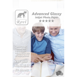 Rovi Advanced Glossy (Parlak) A5 (15x21) Fotoğraf Kağıdı 280gr - 50 Yaprak