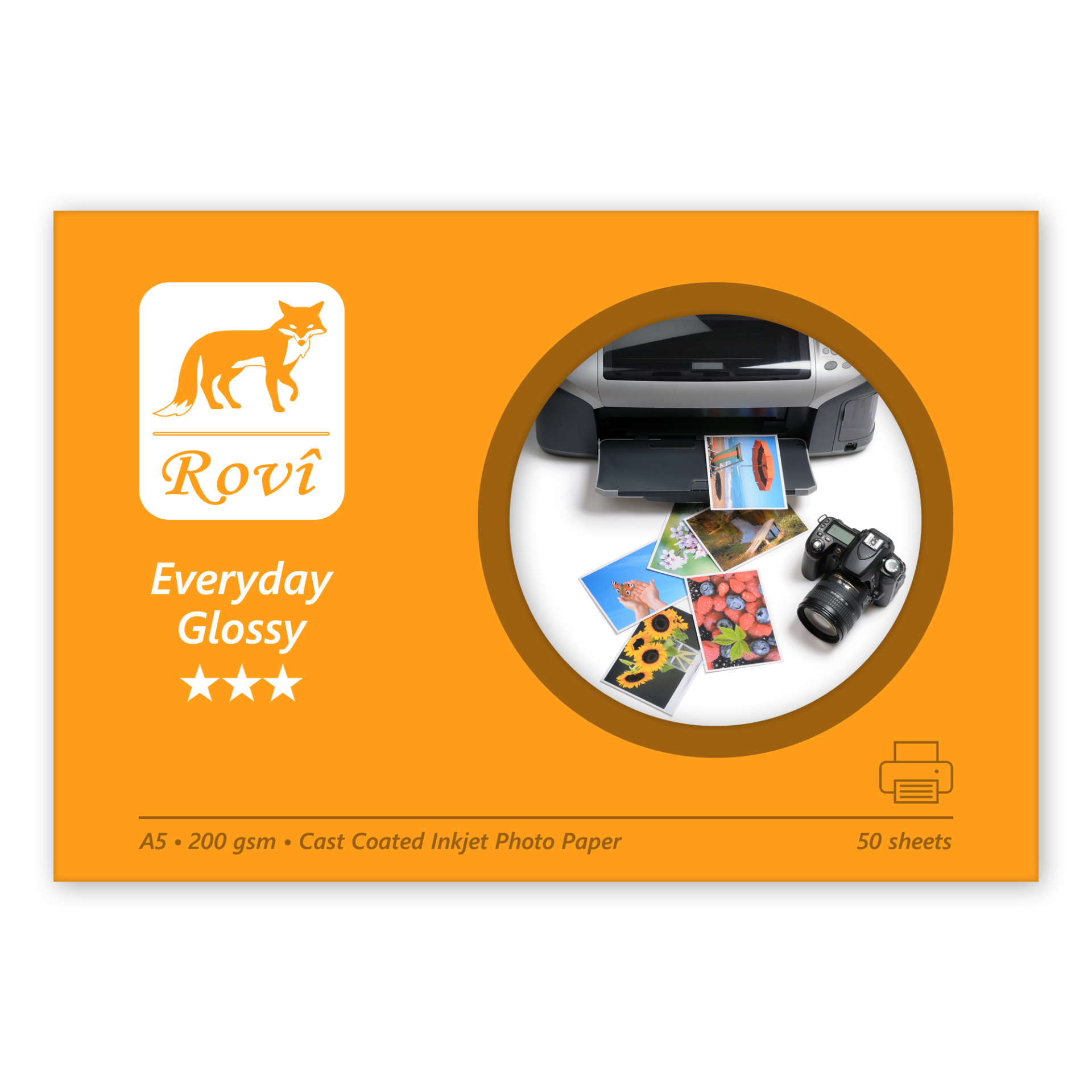 Rovi Everyday Parlak Fotoğraf Kağıdı 200gsm 50yp A5
