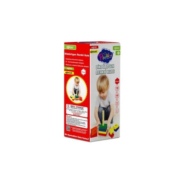 DİKDÖRTGEN RENKLİ KULE AHŞAP