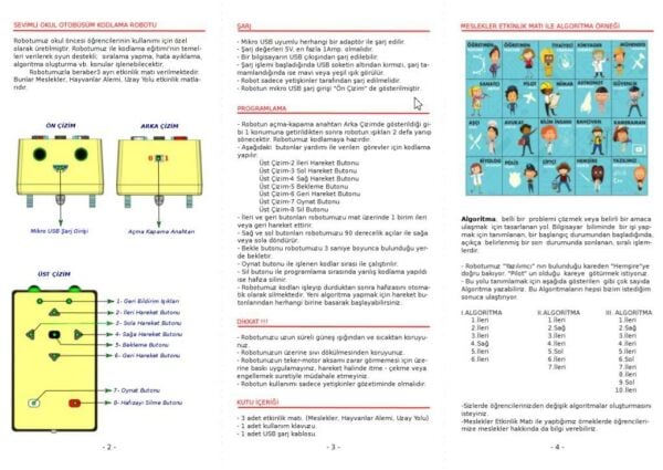 Sevimli Okul Otobüsüm Kodlama Robotu - Robotüs