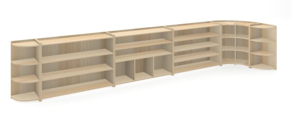 Montessori Dolap 2 Raf 3 Bölmeli