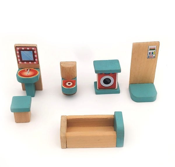 AHŞAP MİNYATÜR BANYO 6 PARÇA