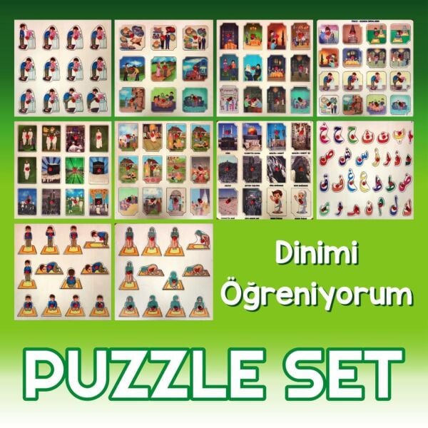 DİNİMİ ÖĞRENİYORUM PUZZLE 10’LU SET