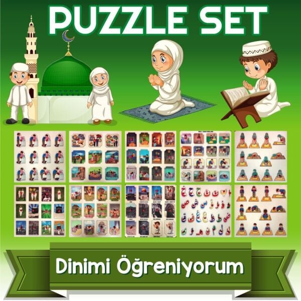 DİNİMİ ÖĞRENİYORUM PUZZLE 10’LU SET