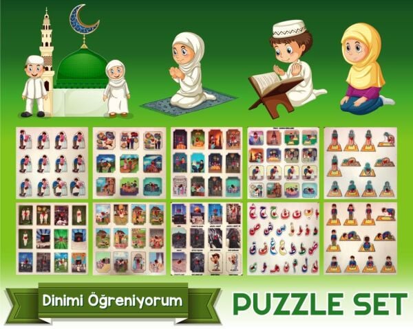 DİNİMİ ÖĞRENİYORUM PUZZLE 10’LU SET