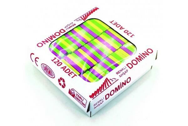 Ahşap Renkli Domino (120 Adet)