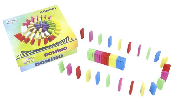 Ahşap Renkli Domino (120 Adet)