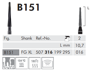 B152 Cerrahi Frez Black Cobra - 2 Adet