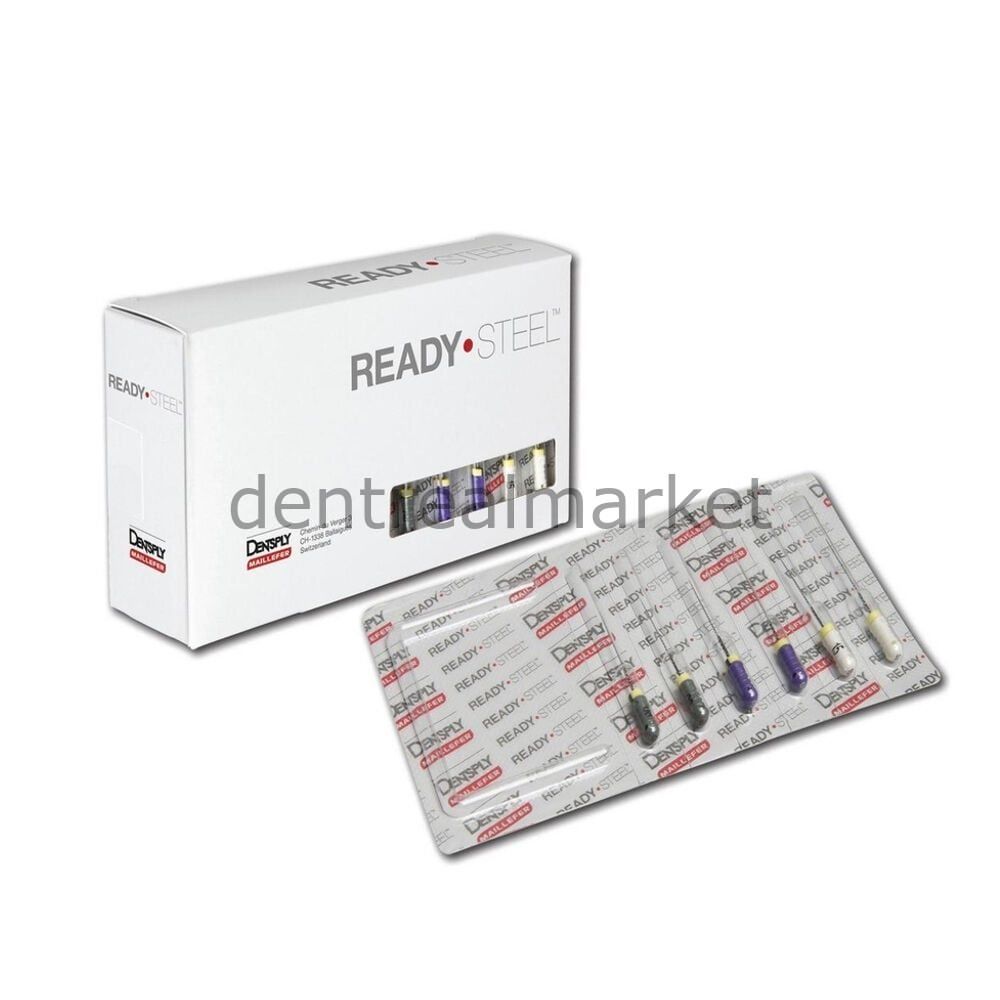 Dentsply Sirona Ready Steel C+ Endodontic Files - All Sizes & Lengths, 6-Pack For Dental Use