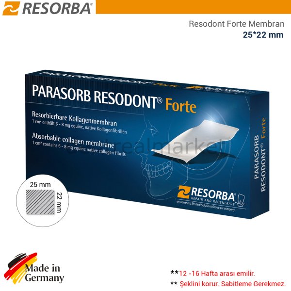 Parasorb Resodont Forte - Collagen Membran 25*22 mm