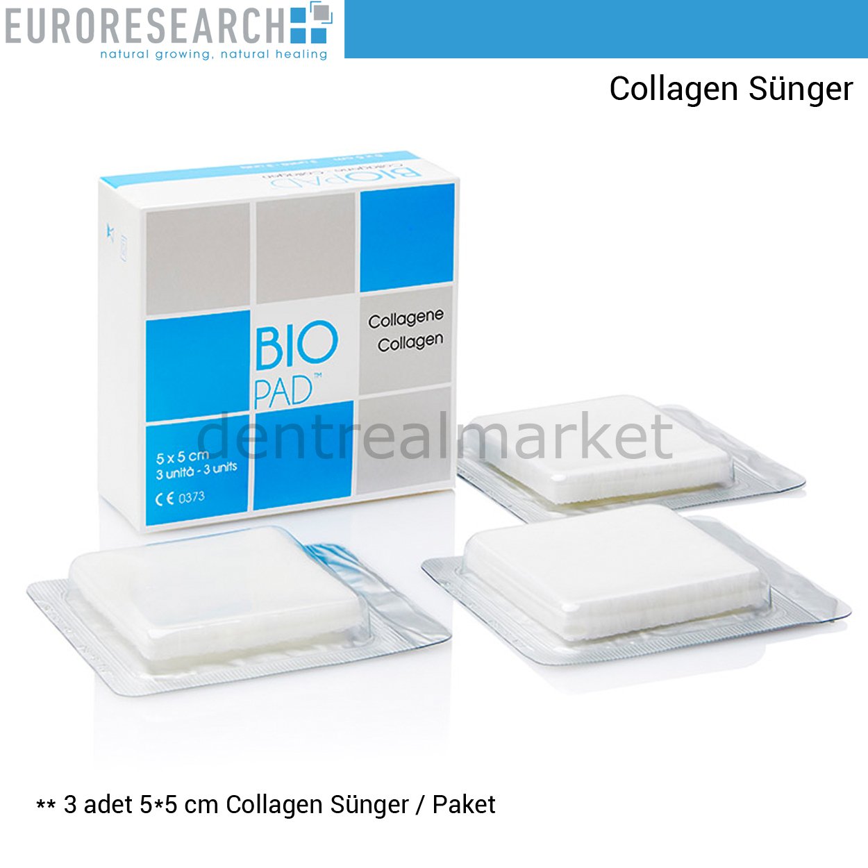 Biopad Collagen Sünger Cone - 5*5 cm