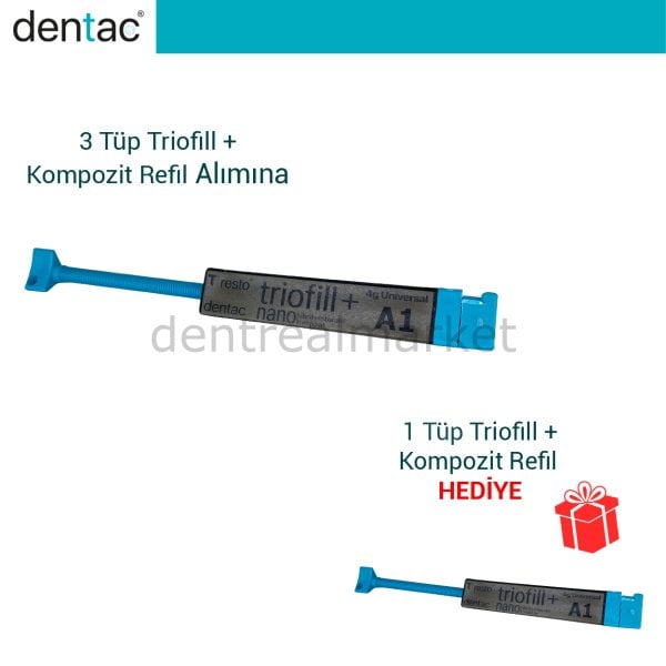 3 Tüp Triofill + Hibrit Kompozit Refil - Üniversal Kompozit - 1 Tüp Triofill + Hibrit Kompozit Refil Hediyeli