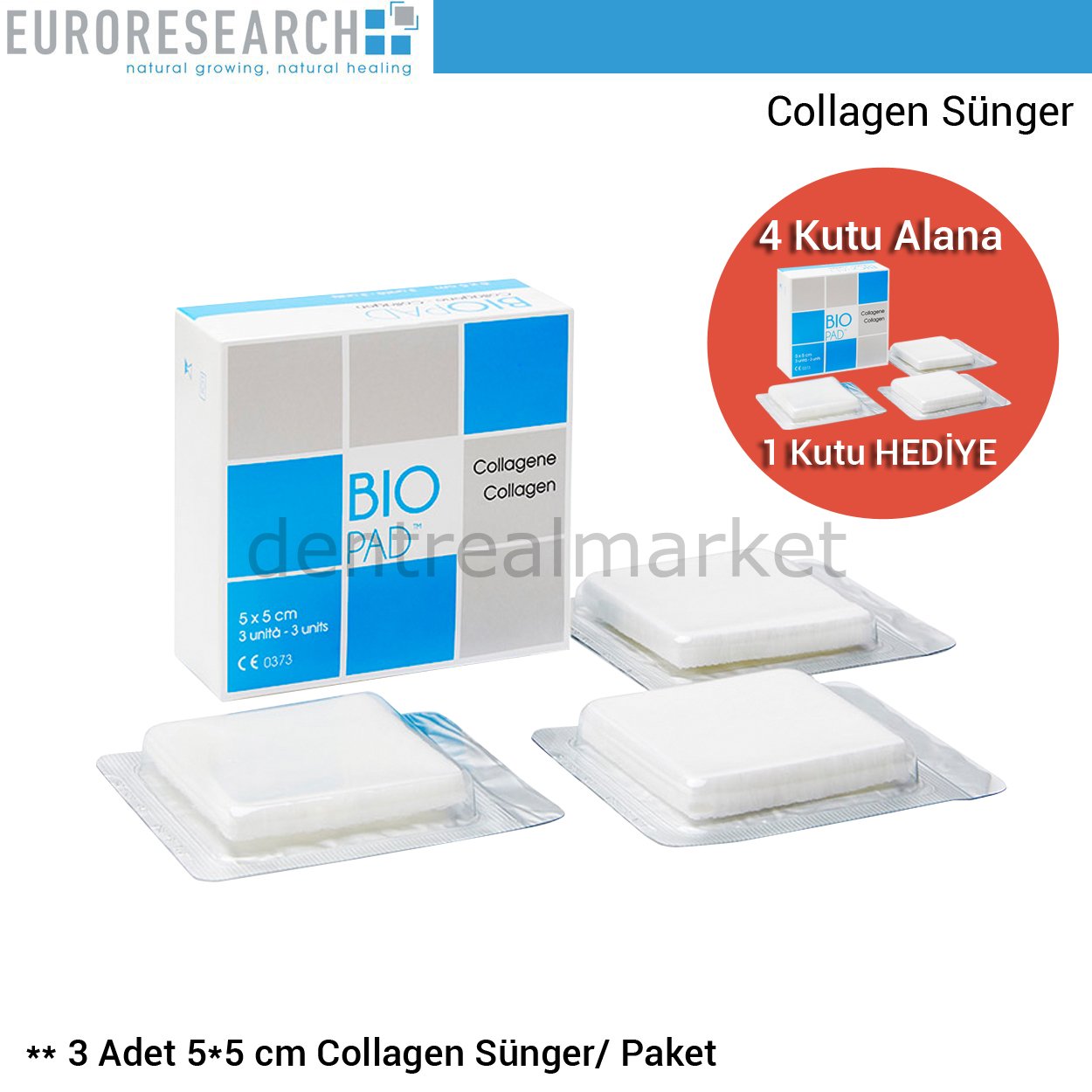 Biopad Collagen Sünger Cone - 5*5 cm - Kampanya