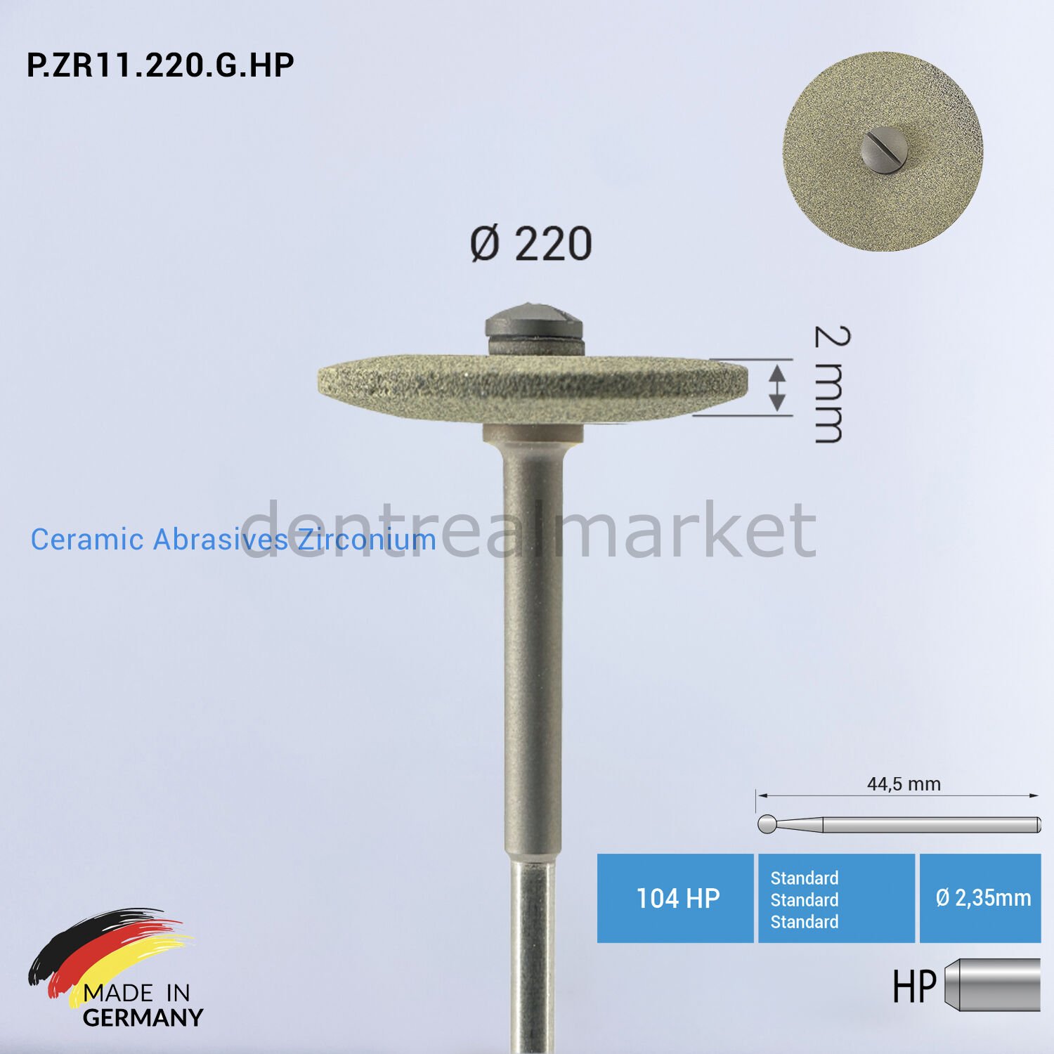 Zirkon & Seramik Abrasive - P.ZR11 - Ø220 mm