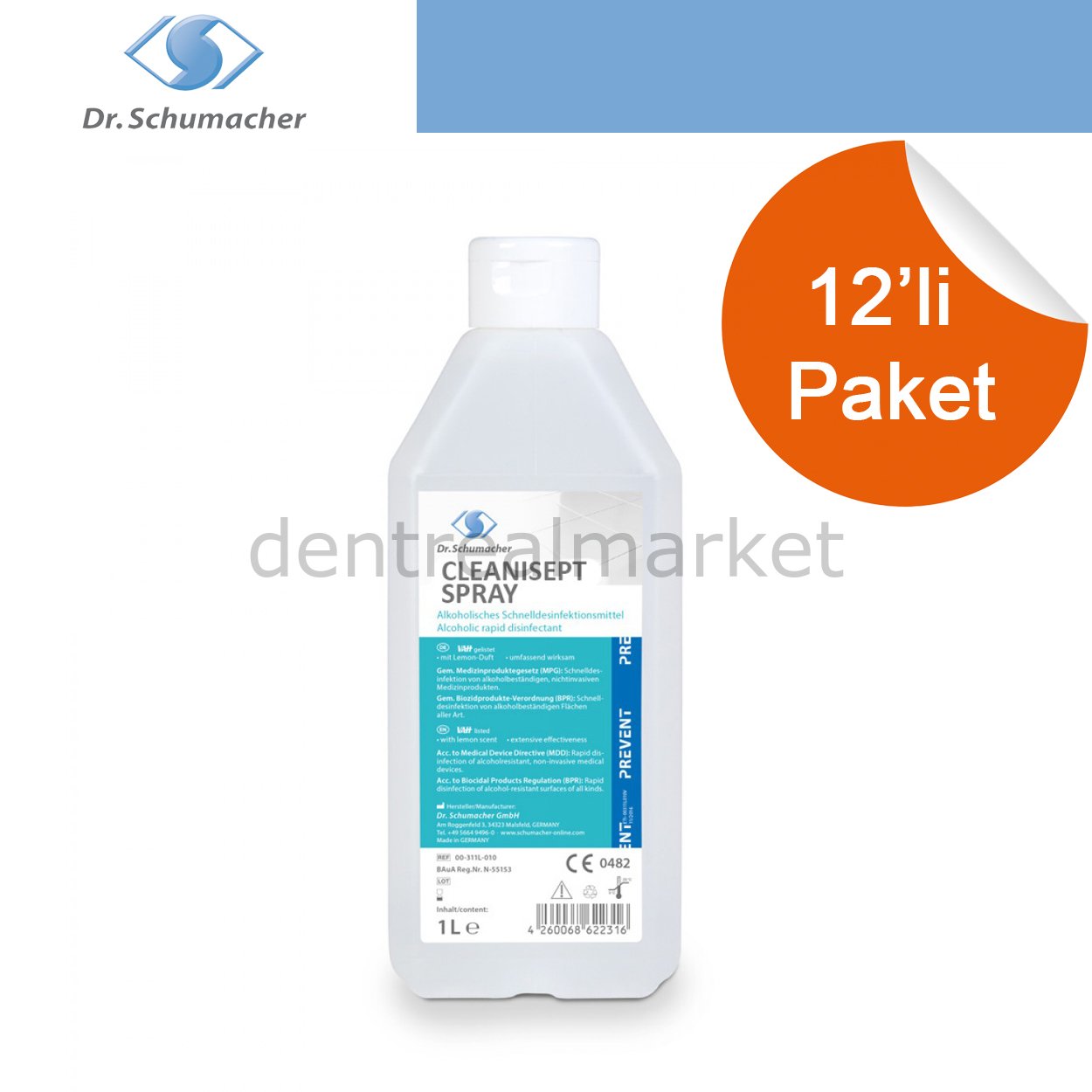 Descosept Af Alkollü Yüzey Dezenfektanı 12*1 Lt