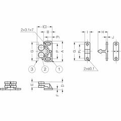 LAMP® RC6900 Açık ve Gömme Kapılar için Makara, Beyaz Şeffaf, 10,8 Newton