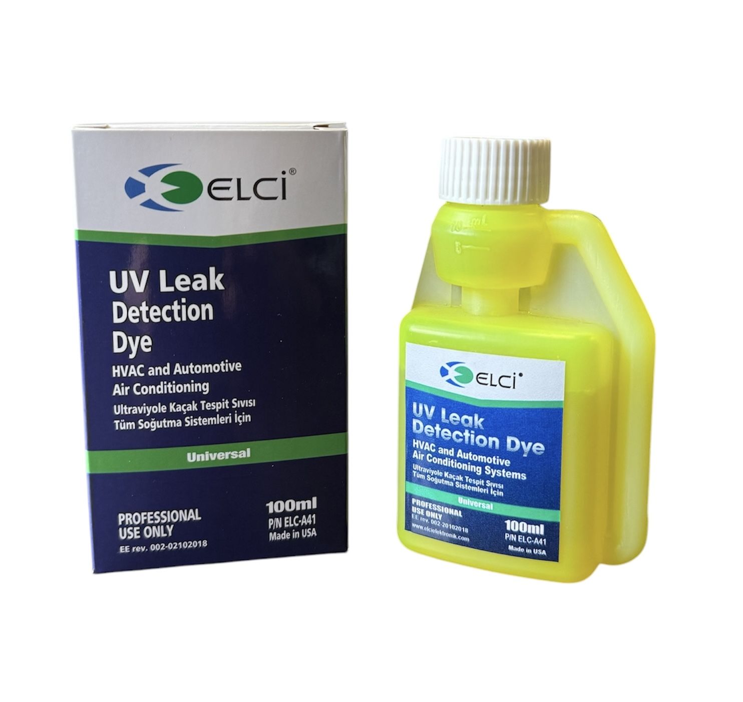 ELCI UV Kaçak Arama Sıvısı 100 ml (13 araç)