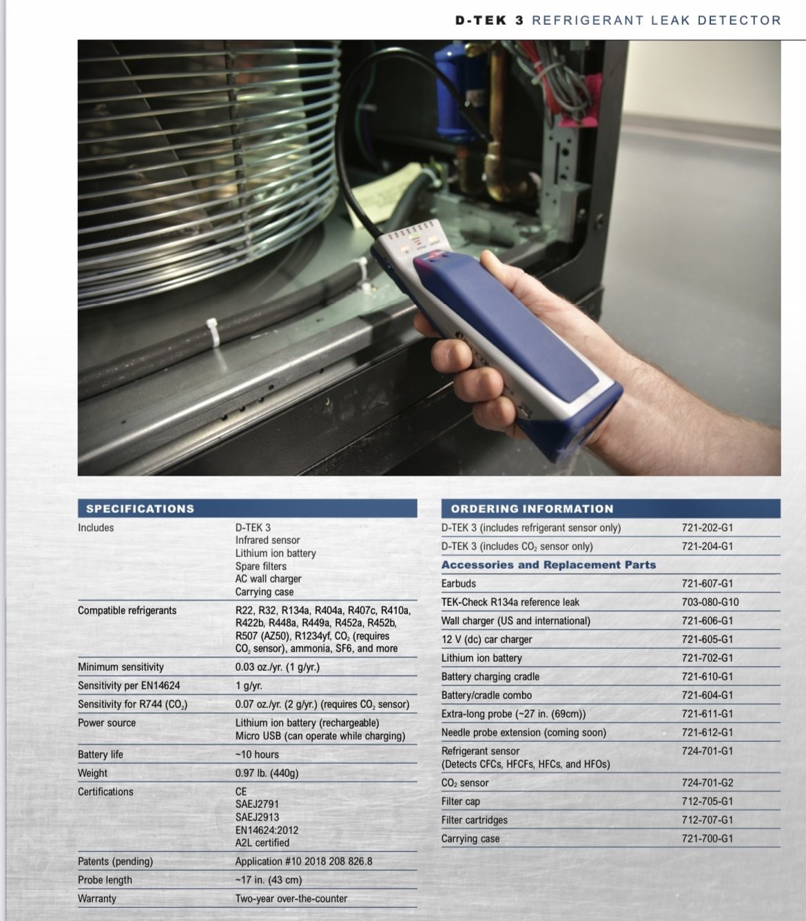 R744 ,R1234, R290 GAZ KAÇAK DEDEKTÖRÜ INFICON