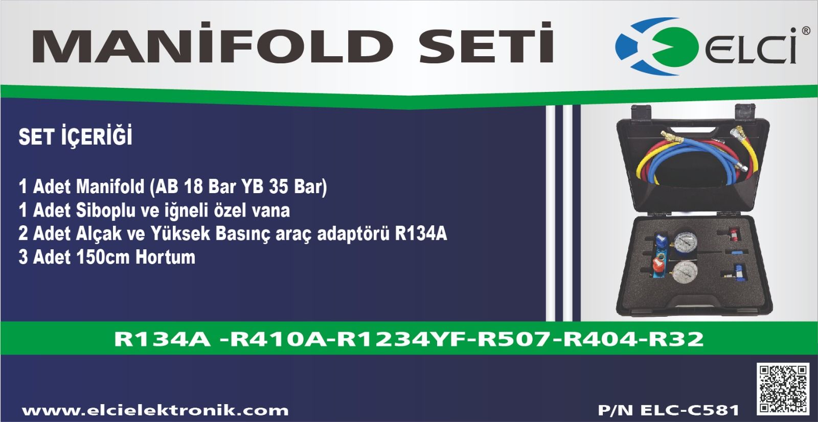 Çantalı Manifold Seti R134A -R410A-R22-R32-R1234YF-R404