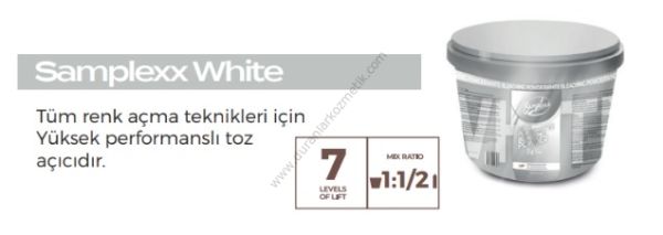 Samplex saç açıcı 1000 gr white 7 ton