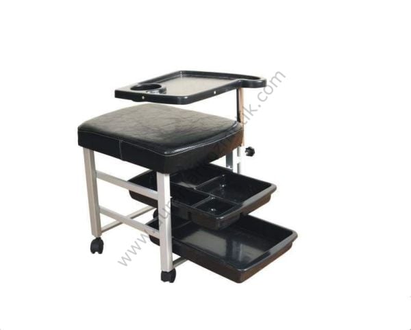 Manikür arabası plastik-metal eç-103 siyah