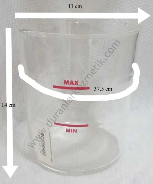 Buhar makinası yedek cam kavanoz hd-707 14cm*37,5cm