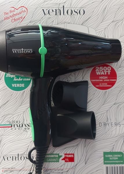 Ventoso V3 megaturbo 5500 verde 2500 watt profesyonel fön makinası