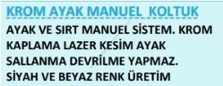 Krom ayak manuel koltuk