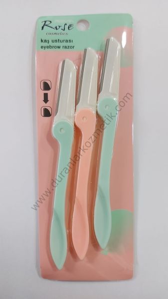 Kaş usturası 3 adet eyebrow razor katlanır