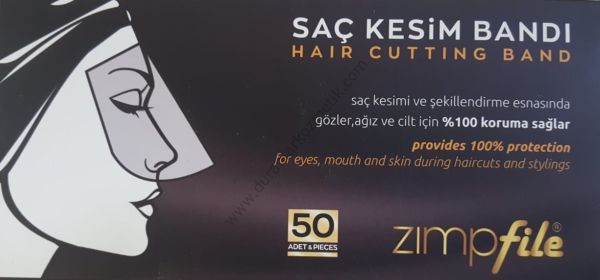 Saç kesim bandı 50 li yapışkanlı zımpfile