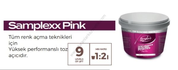 Samplex saç açıcı 1000 gr pink 9 ton