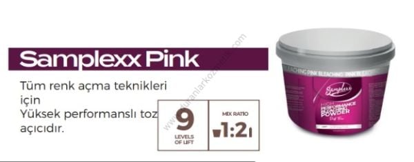 Samplex saç açıcı 1000 gr pink 9 ton
