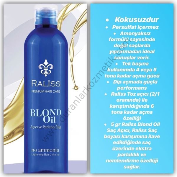 Raliss blonde oil saç açıcı yağ 250 ml