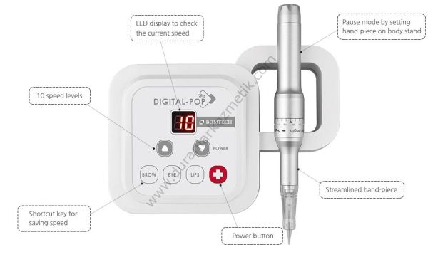 Bomtech Kalıcı makyaj makinası Digital pop hit 10 kademe