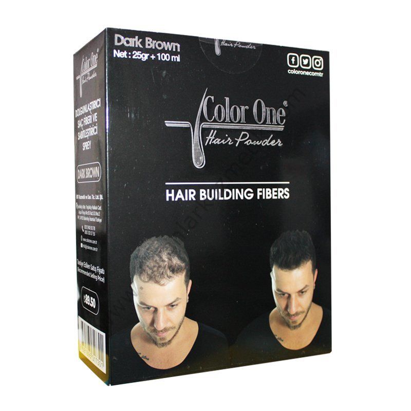 COLOR ONE HAIR BUILDING FIBERS DARK BROWN*