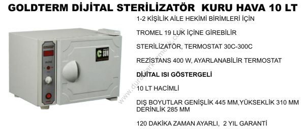 Goldterm inter sterilizatör f-10 dijital