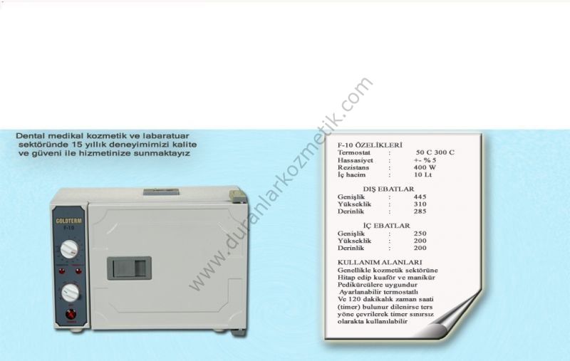 Goldterm inter sterilizatör f-10 manuel