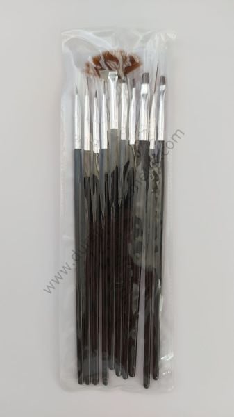 Nail art fırça seti 10 lu tırnak süsleme fırça seti