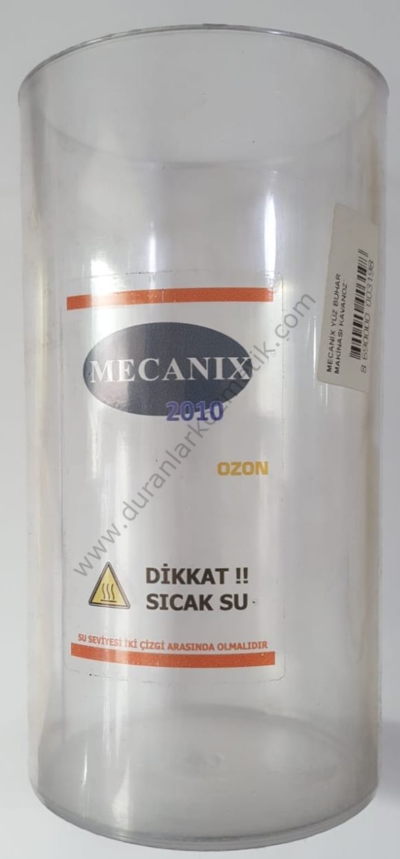 Mecanix yüz buhar makinası yedek kavanoz plastik 17,5 cm*9,5 cm
